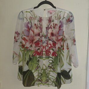Ted Baker Floral Blouse Size 0